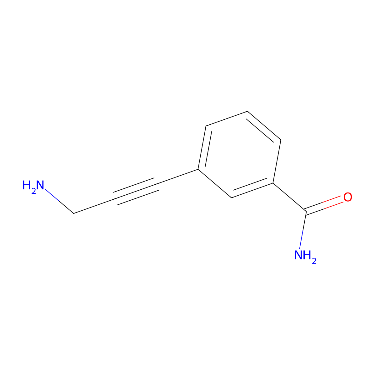 3-(3-Aminoprop-1-yn-1-yl)benzamide molecular structure, CAS 1184037-08-8