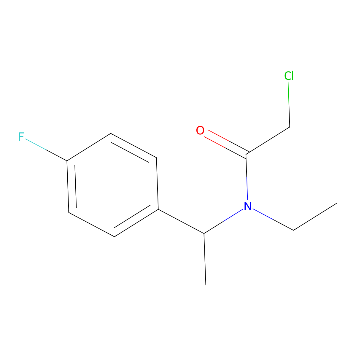 2-chloro-N-ethyl-N-[1-(4-fluorophenyl)ethyl]acetamide molecular structure, CAS 1184038-16-1