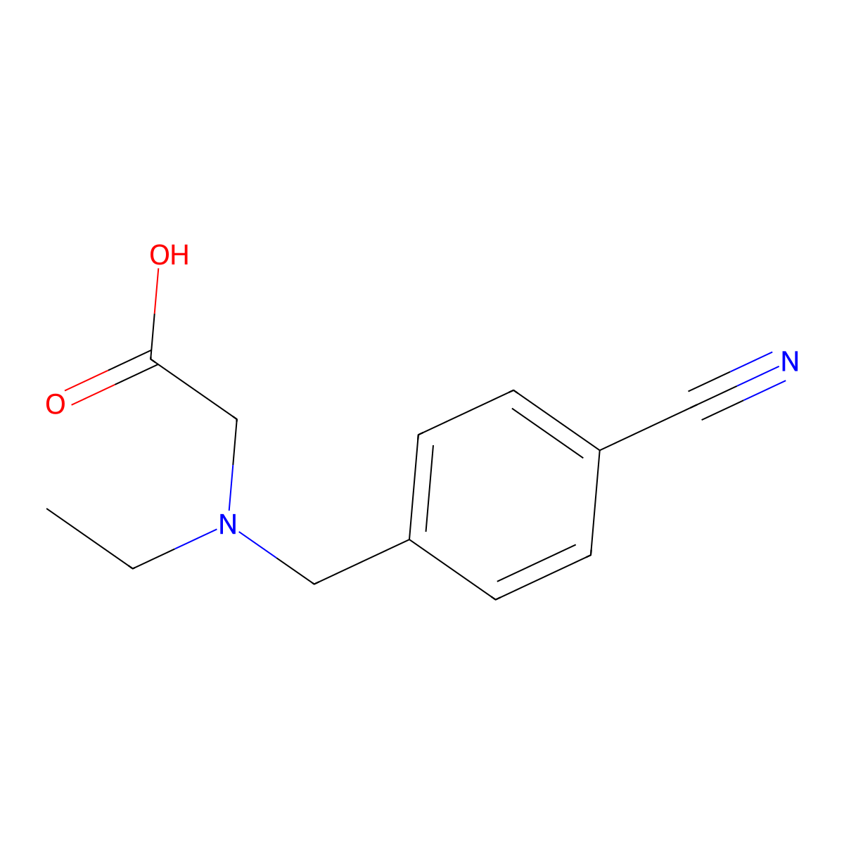 [(4-Cyano-benzyl)-ethyl-amino]-acetic acid molecular structure, CAS 1184039-05-1