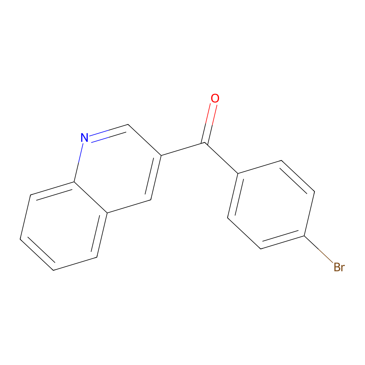 (4-Bromophenyl)(quinolin-3-yl)methanone molecular structure, CAS 1184049-98-6