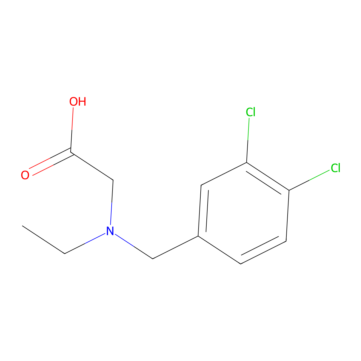 [(3,4-Dichloro-benzyl)-ethyl-amino]-acetic acid molecular structure, CAS 1184050-14-3
