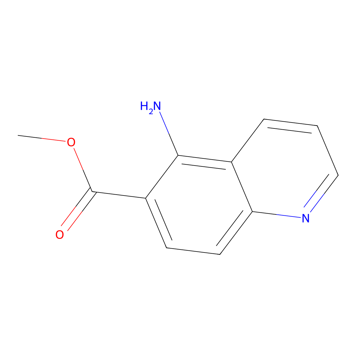 Methyl 5-aminoquinoline-6-carboxylate molecular structure, CAS 1184051-24-8