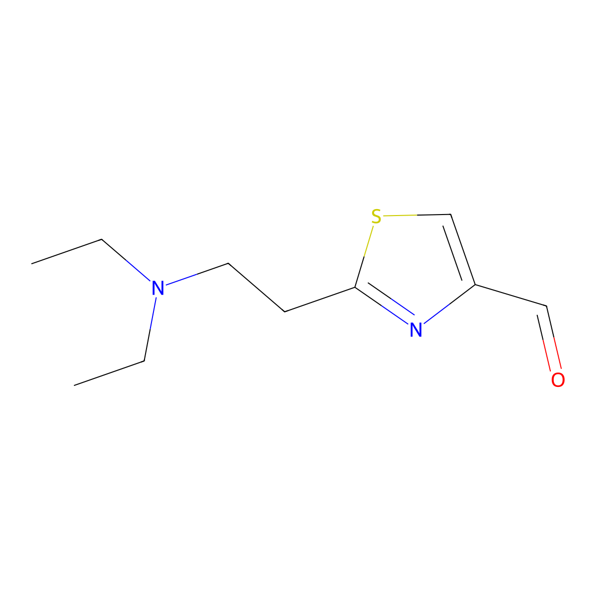 2-[2-(Diethylamino)ethyl]-1,3-thiazole-4-carbaldehyde molecular structure, CAS 1184055-27-3