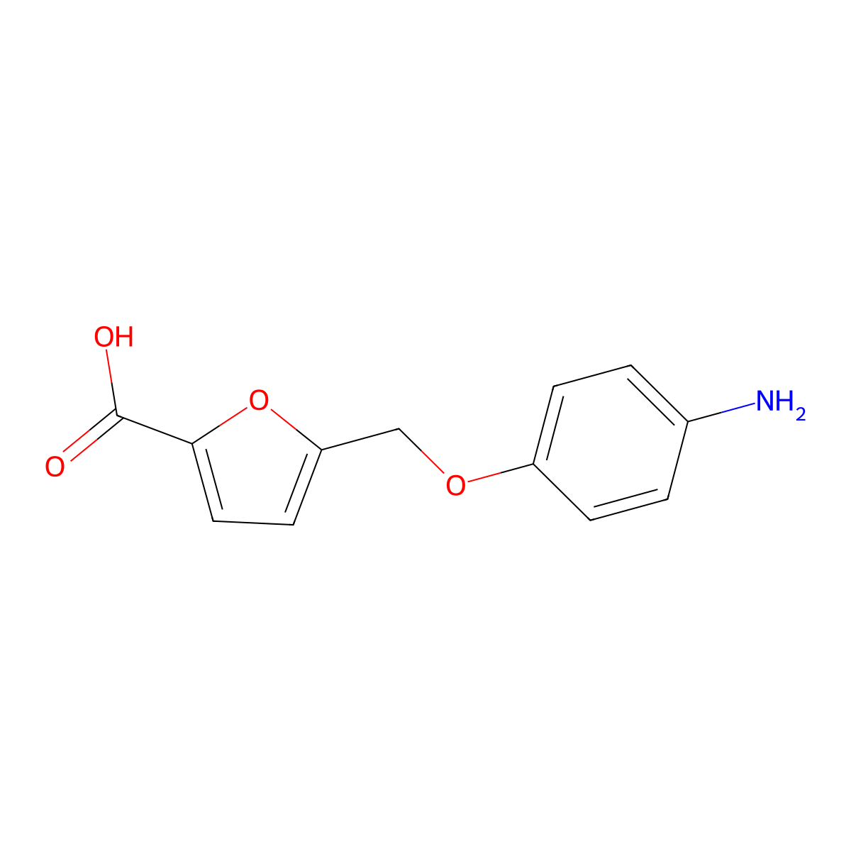 5-[(4-Aminophenoxy)methyl]furan-2-carboxylic acid molecular structure, CAS 1184060-24-9