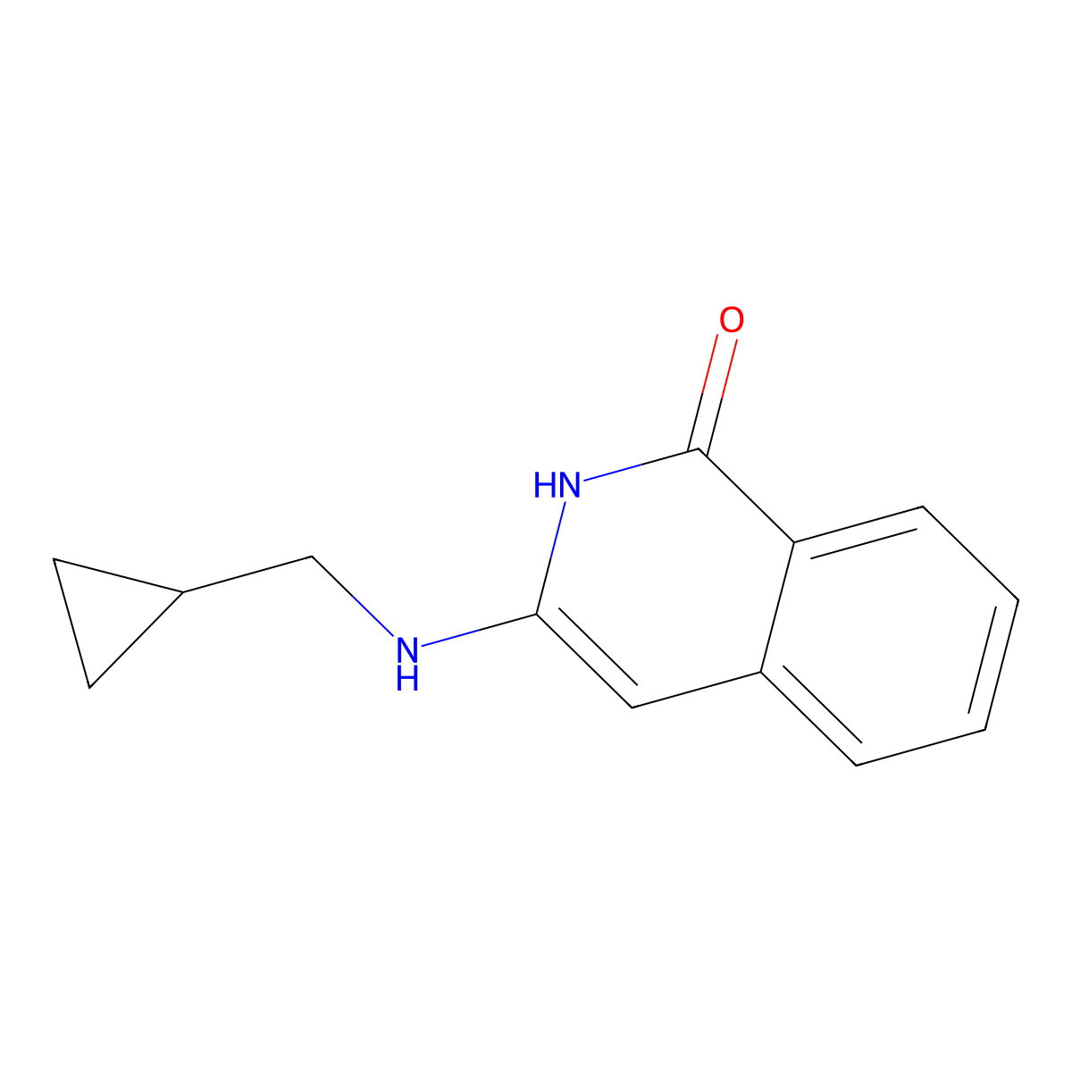 3-((Cyclopropylmethyl)amino)isoquinolin-1(2h)-one molecular structure, CAS 1184060-73-8