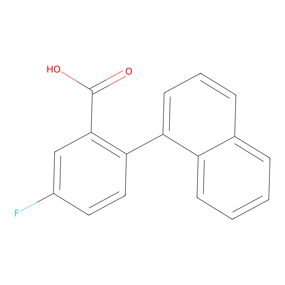 5-Fluoro-2-(naphthalen-1-yl)benzoic acid molecular structure, CAS 1184062-03-0