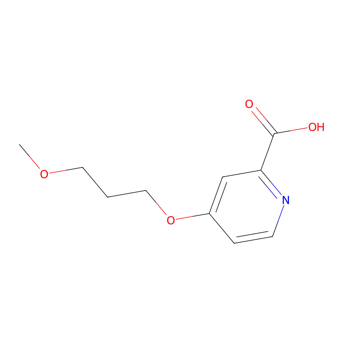 4-(3-Methoxypropoxy)pyridine-2-carboxylic acid molecular structure, CAS 1184063-65-7