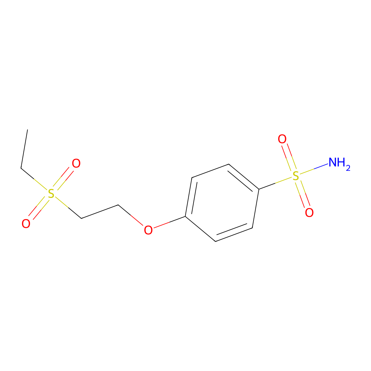 4-[2-(Ethanesulfonyl)ethoxy]benzene-1-sulfonamide molecular structure, CAS 1184071-54-2