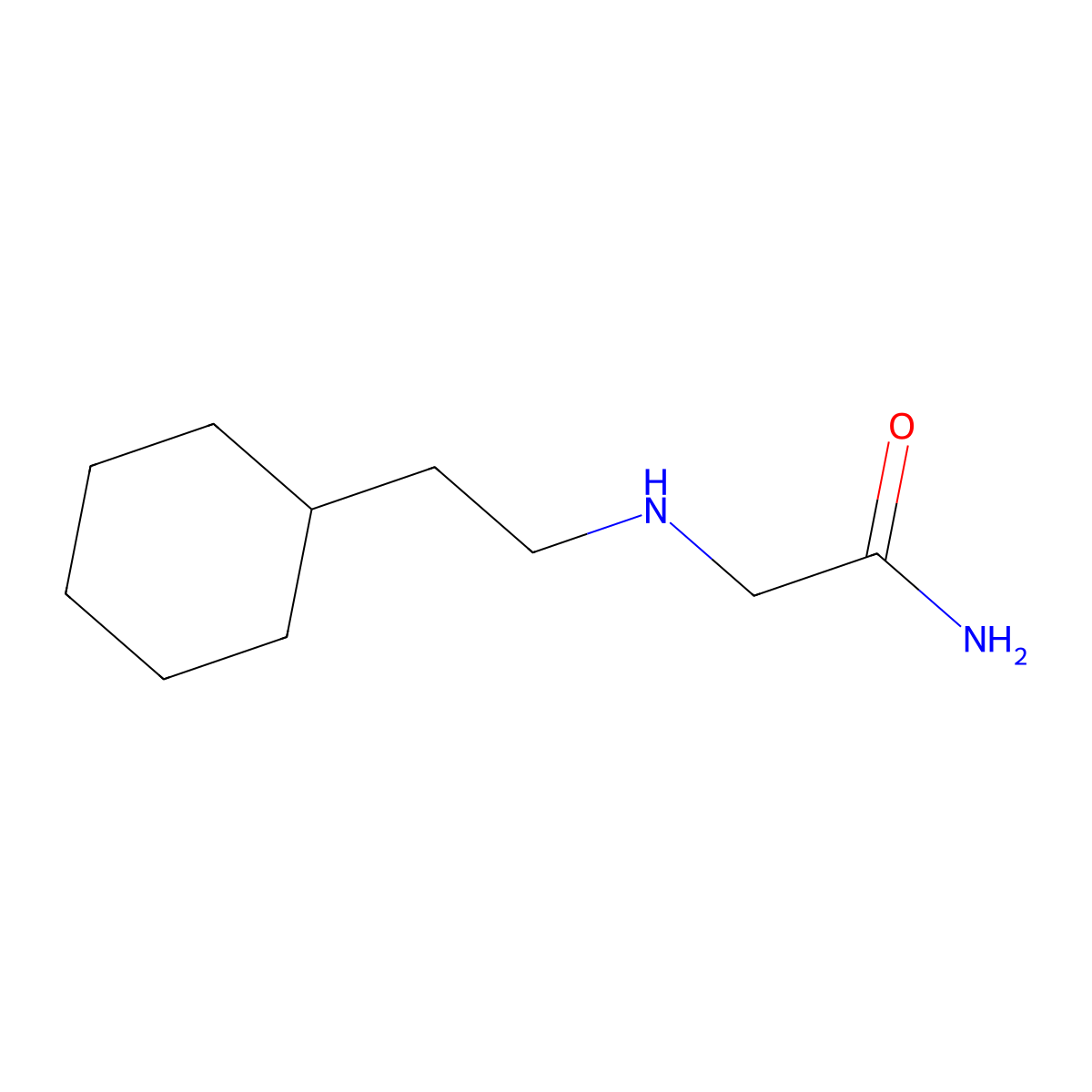 2-[(2-Cyclohexylethyl)amino]acetamide molecular structure, CAS 1184075-44-2