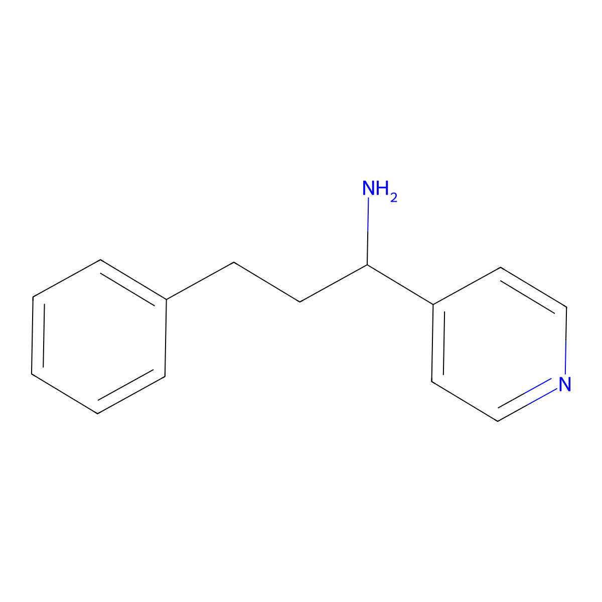 3-Phenyl-1-(pyridin-4-YL)propan-1-amine molecular structure, CAS 1184078-51-0