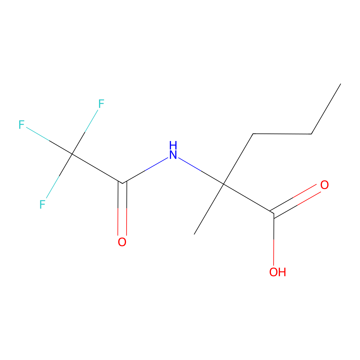 2-Methyl-2-(trifluoroacetamido)pentanoic acid molecular structure, CAS 1184082-29-8