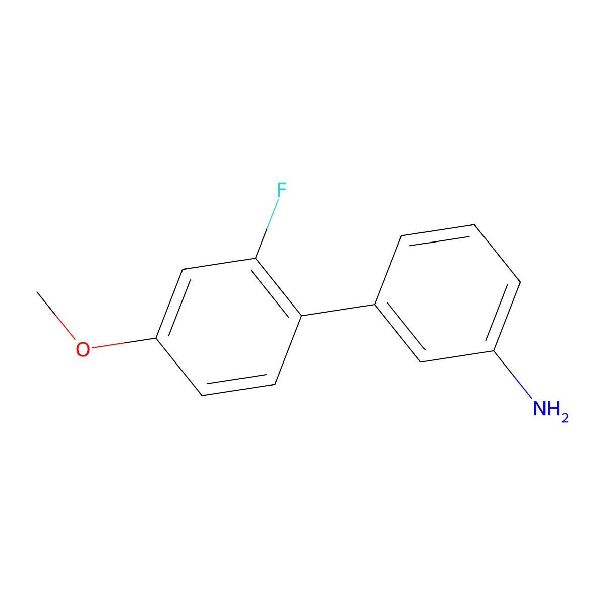 2'-Fluoro-4'-methoxy-[1,1'-biphenyl]-3-amine molecular structure, CAS 1184082-67-4