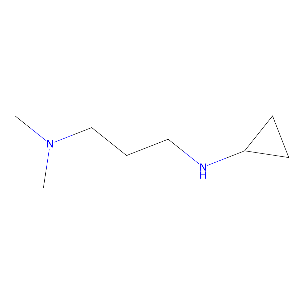 N-[3-(dimethylamino)propyl]cyclopropanamine molecular structure, CAS 1184082-71-0