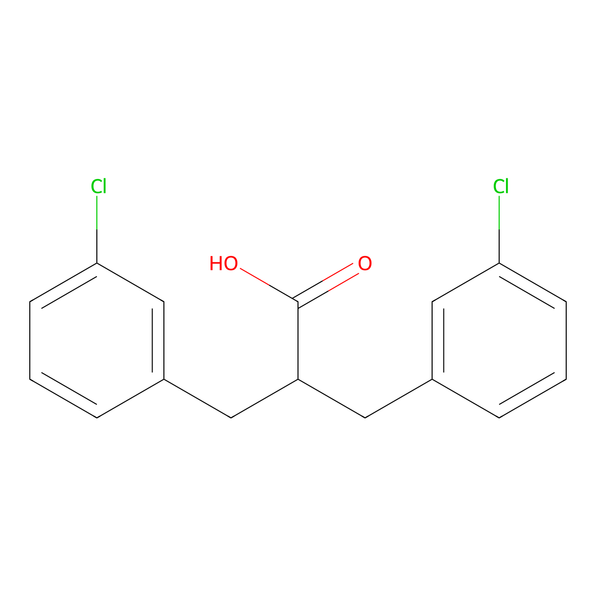 3-(3-Chlorophenyl)-2-[(3-chlorophenyl)methyl]propanoic acid molecular structure, CAS 1184083-44-0