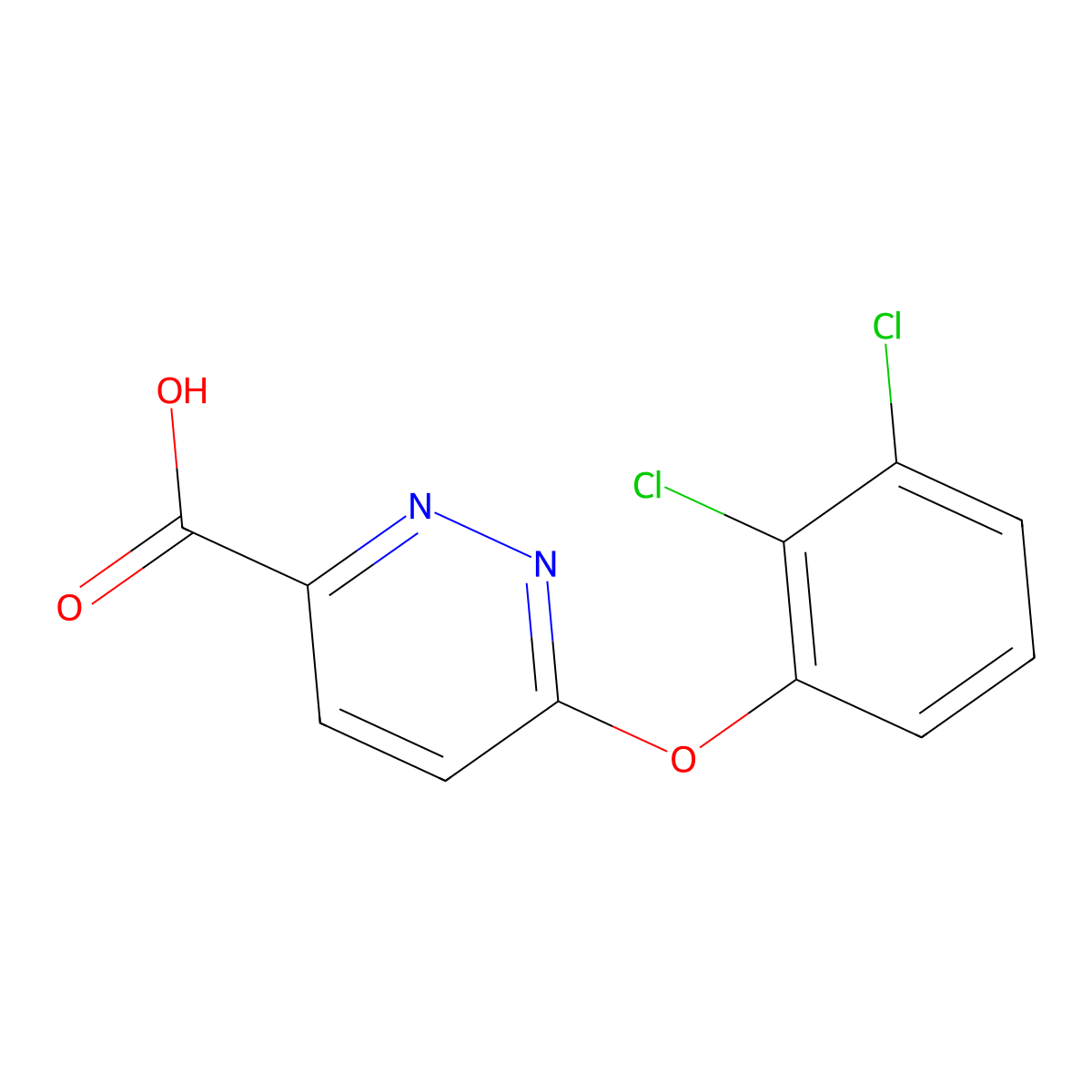 6-(2,3-Dichlorophenoxy)pyridazine-3-carboxylic acid molecular structure, CAS 1184088-66-1