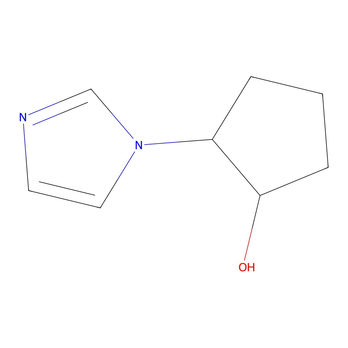2-(1H-imidazol-1-yl)cyclopentan-1-ol molecular structure, CAS 1184093-57-9