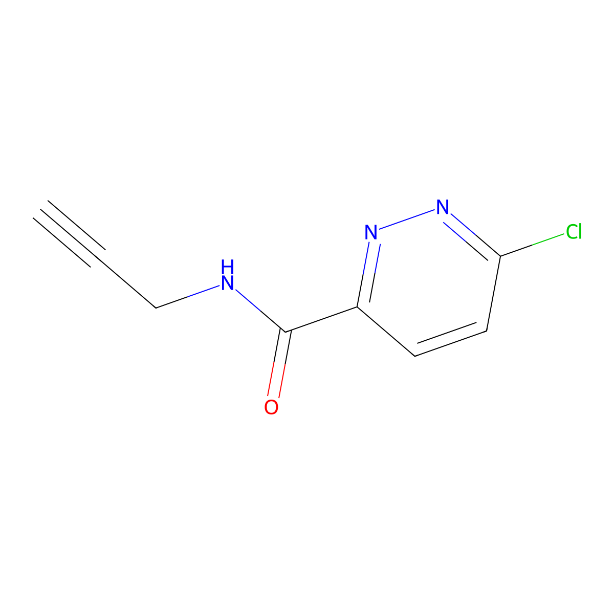 6-Chloro-N-(prop-2-yn-1-yl)pyridazine-3-carboxamide molecular structure, CAS 1184096-11-4