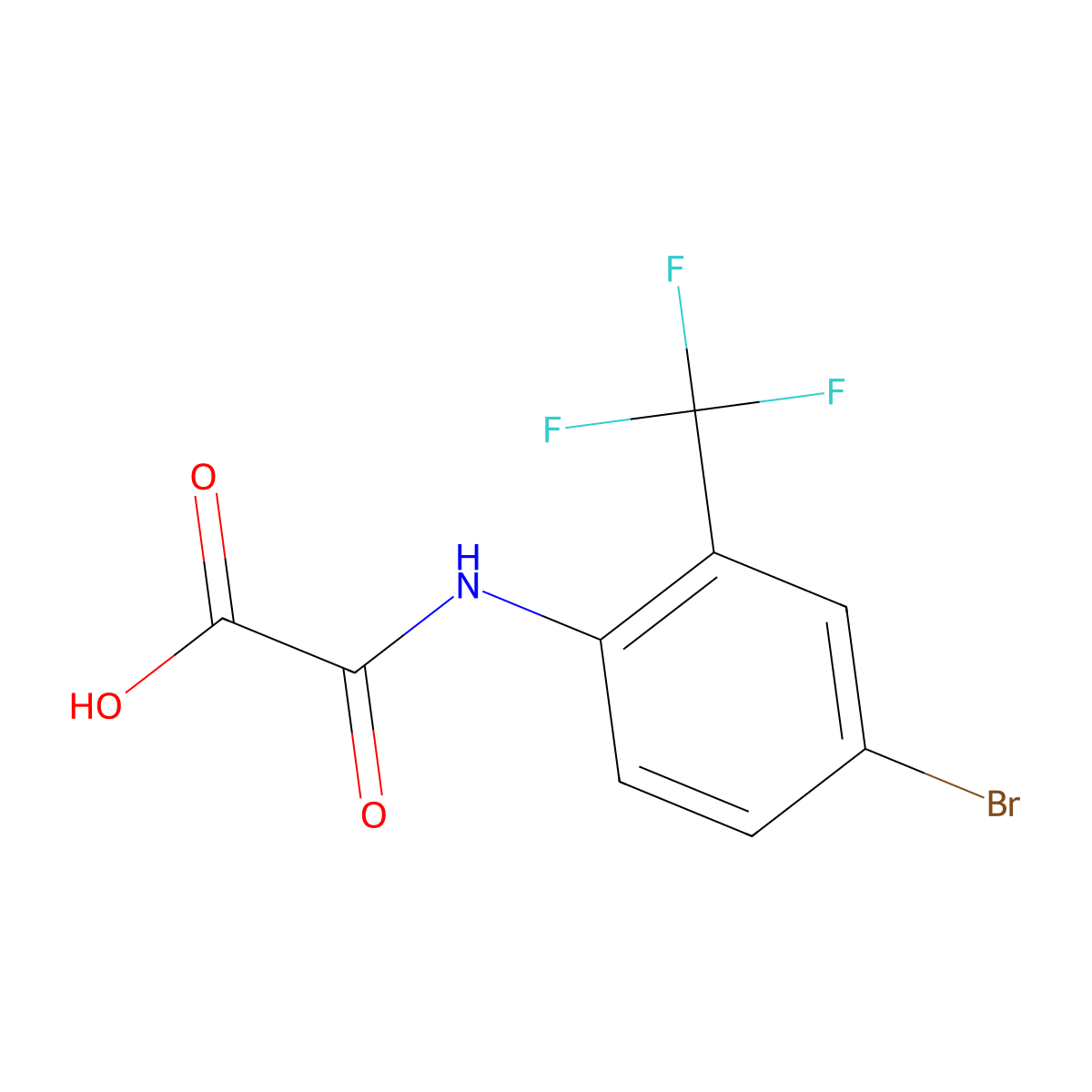 {[4-Bromo-2-(trifluoromethyl)phenyl]carbamoyl}formic acid molecular structure, CAS 1184107-87-6
