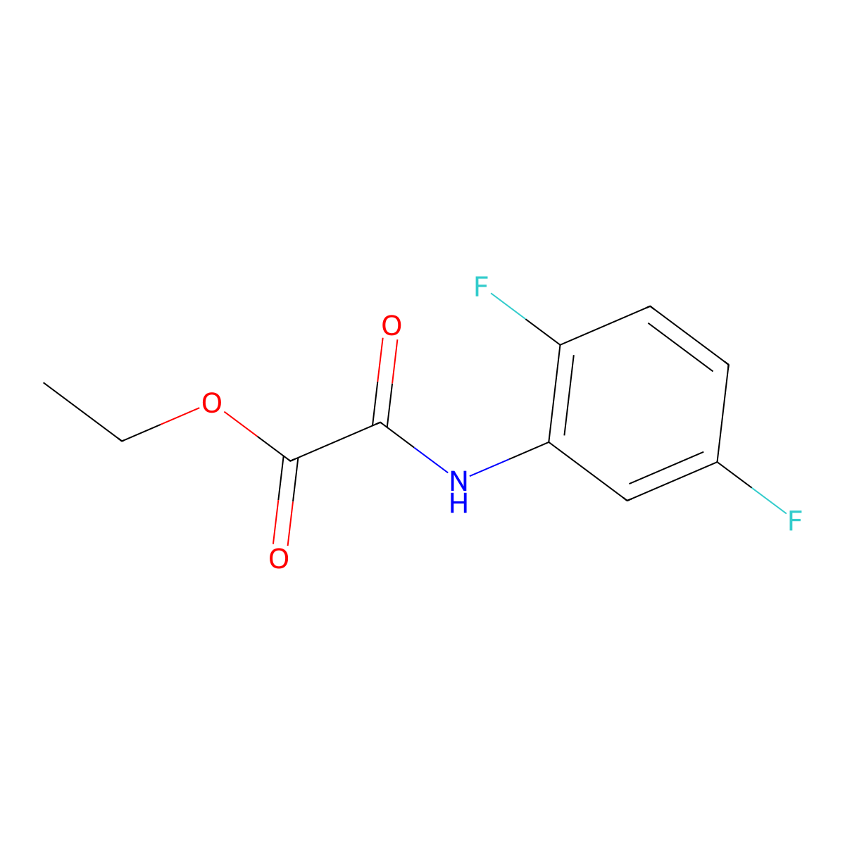 Ethyl 2-((2,5-difluorophenyl)amino)-2-oxoacetate molecular structure, CAS 1184110-13-1