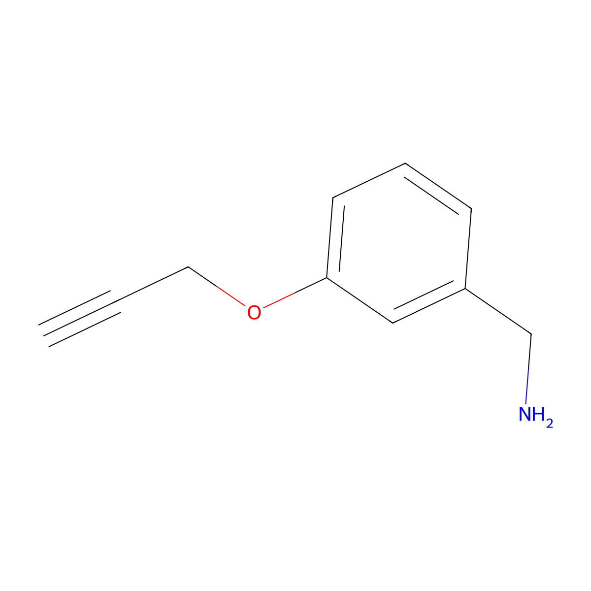 [3-(Prop-2-yn-1-yloxy)phenyl]methanamine molecular structure, CAS 1184113-50-5
