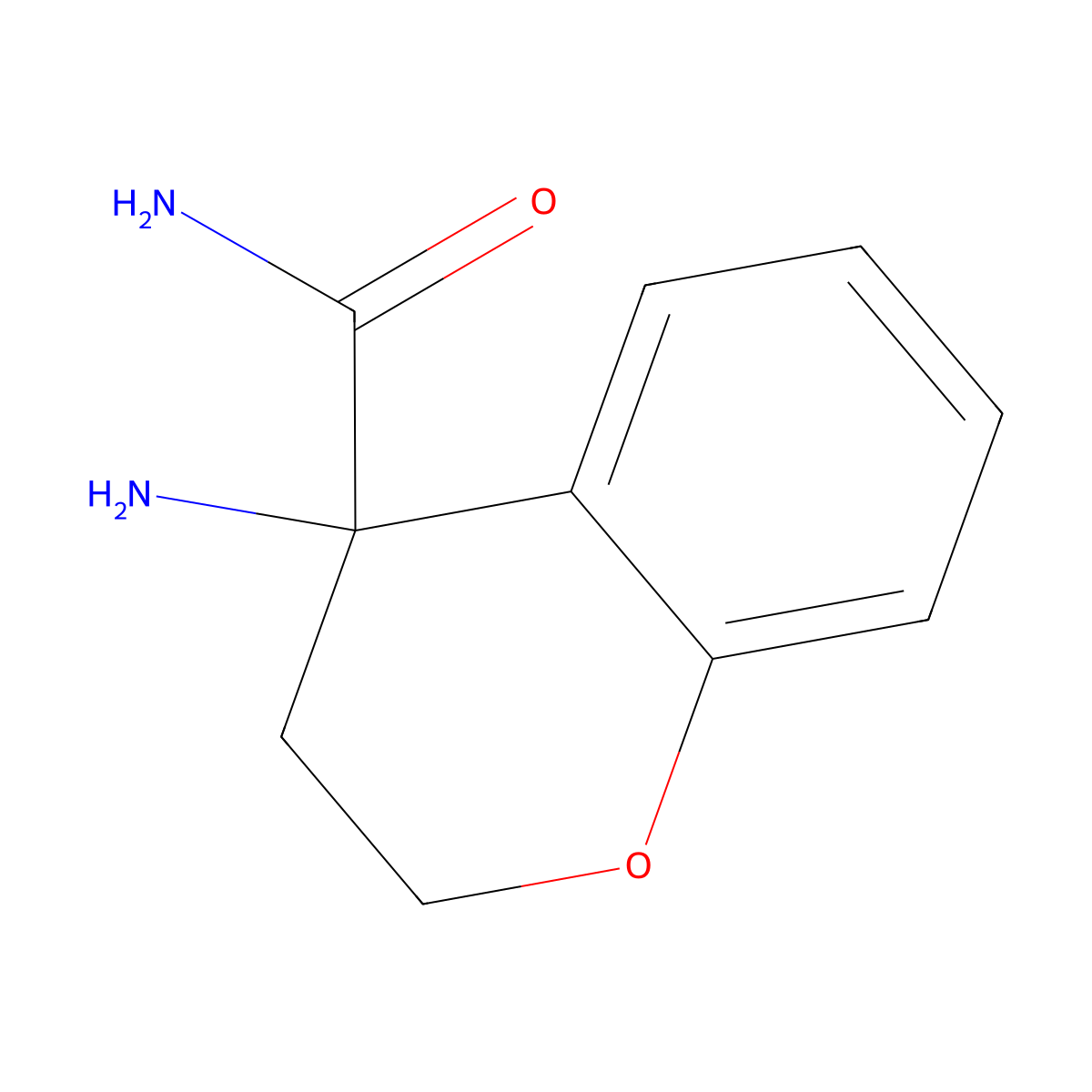4-amino-3,4-dihydro-2H-1-benzopyran-4-carboxamide molecular structure, CAS 1184114-10-0