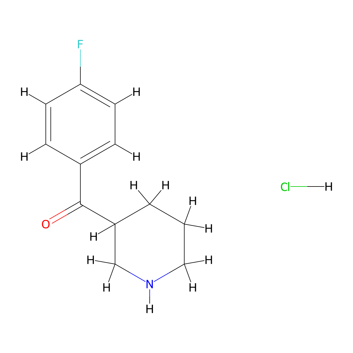 3-(4-Fluorobenzoyl)piperidine hydrochloride molecular structure, CAS 118412-66-1
