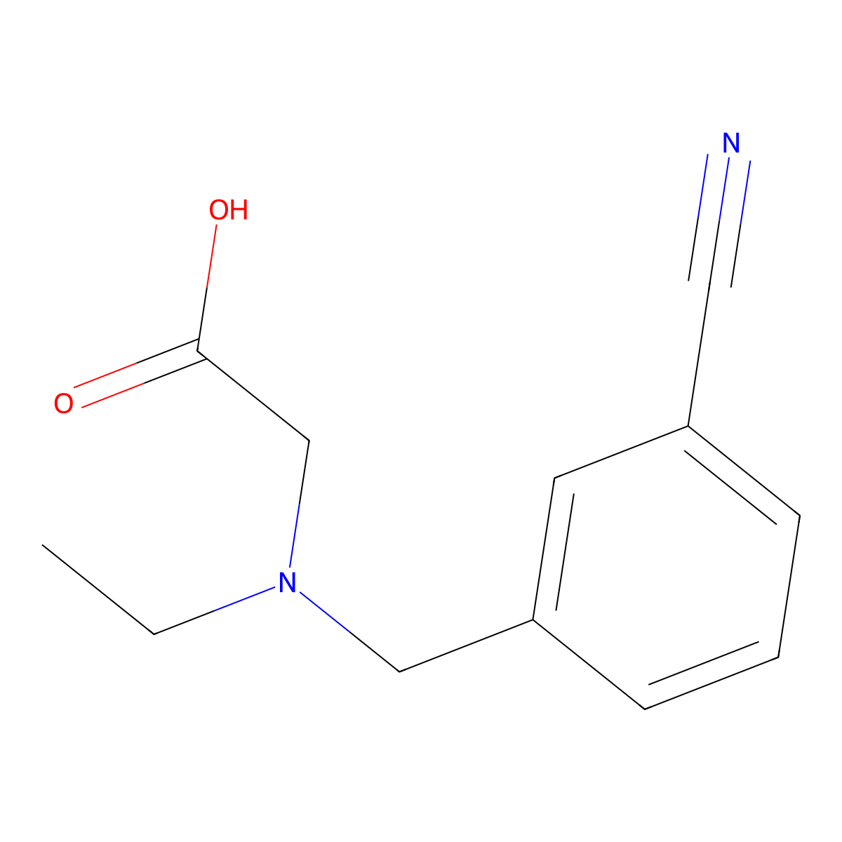 [(3-Cyano-benzyl)-ethyl-amino]-acetic acid molecular structure, CAS 1184121-09-2