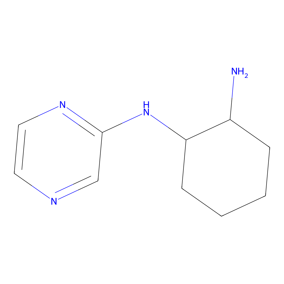 N1-(pyrazin-2-yl)cyclohexane-1,2-diamine molecular structure, CAS 1184125-63-0