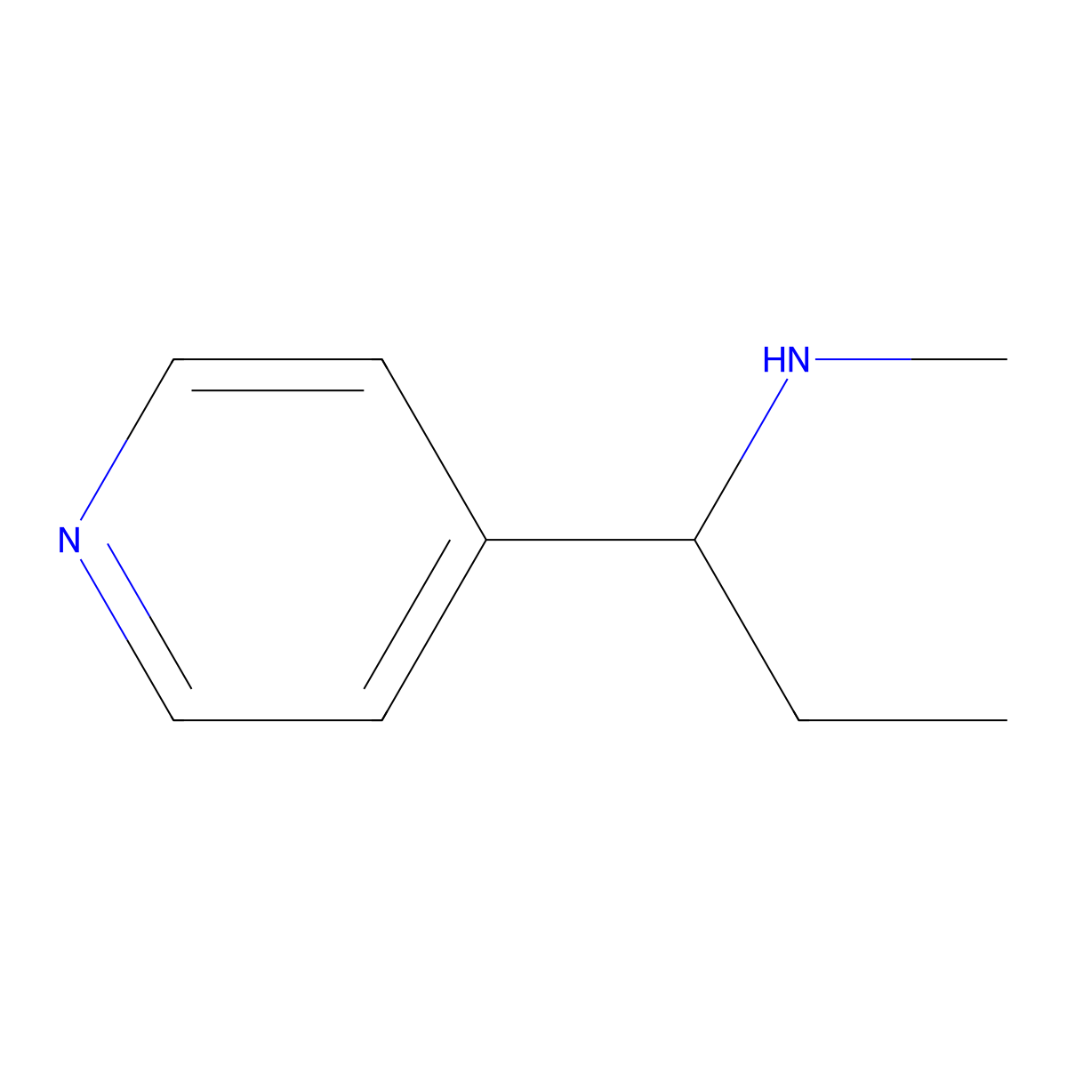Methyl(1-(pyridin-4-yl)propyl)amine molecular structure, CAS 1184131-82-5
