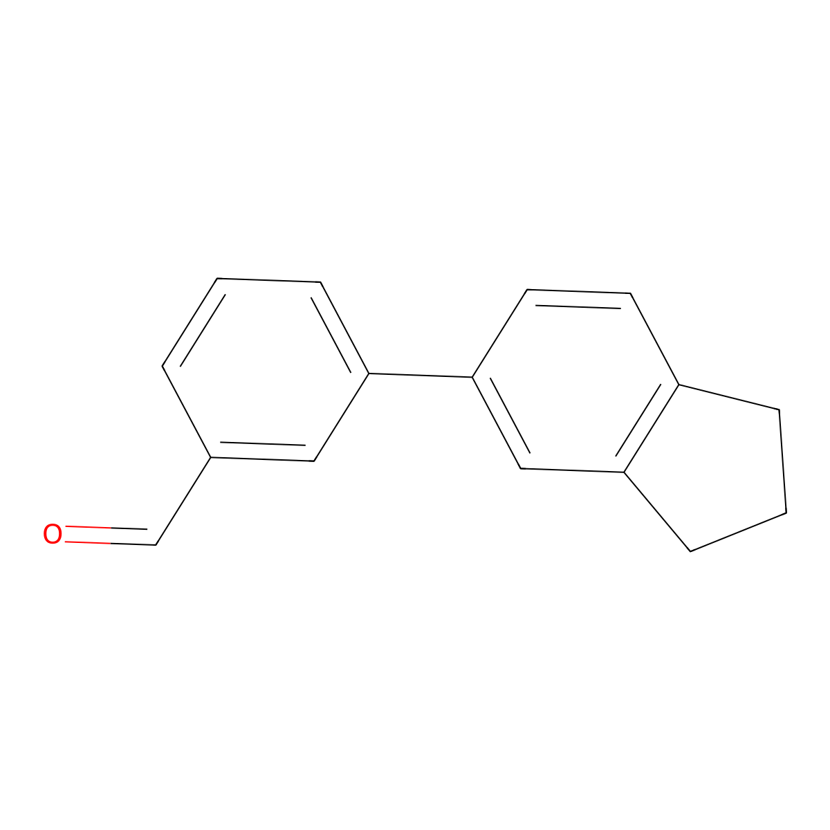3-(2,3-dihydro-1H-inden-5-yl)benzaldehyde molecular structure, CAS 1184131-84-7
