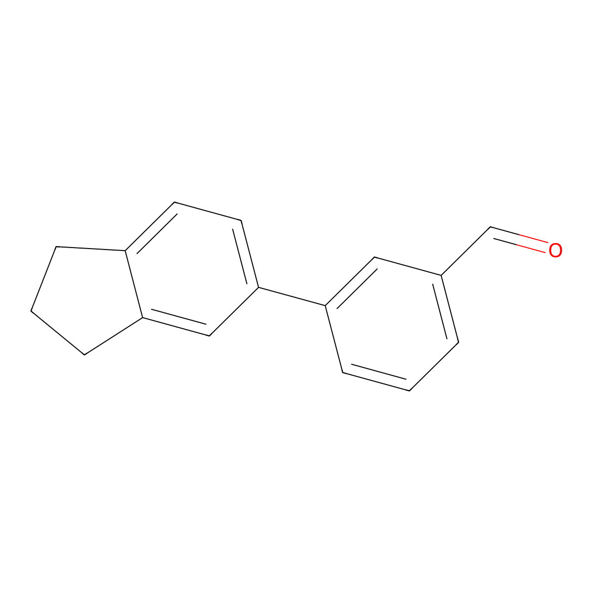 3-(2,3-dihydro-1H-inden-5-yl)benzaldehyde molecular structure, CAS 1184131-84-7