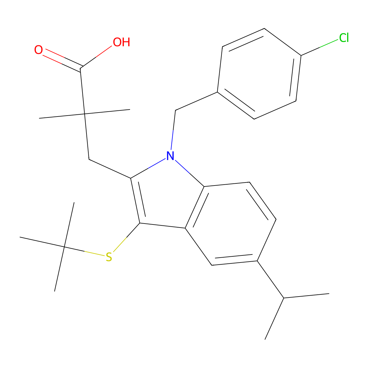 MK 886 molecular structure, CAS 118414-82-7