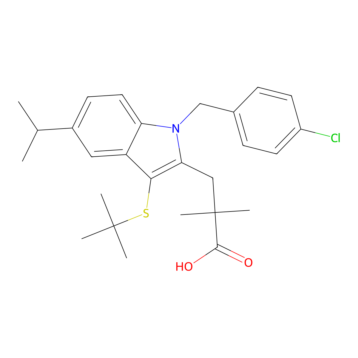 MK 886 molecular structure, CAS 118414-82-7