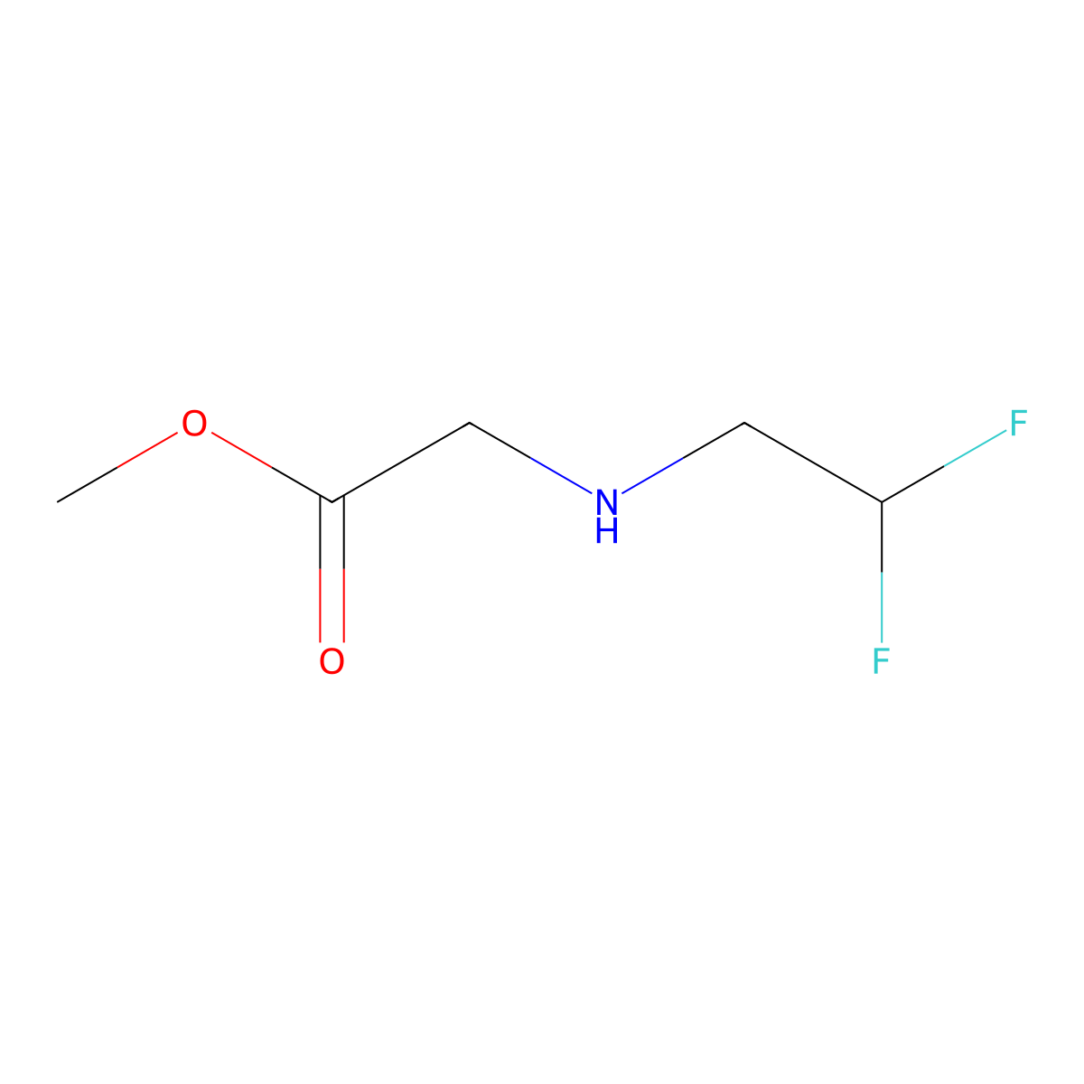 Methyl 2-[(2,2-difluoroethyl)amino]acetate molecular structure, CAS 1184146-03-9