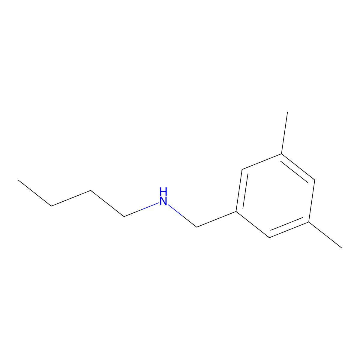 Butyl[(3,5-dimethylphenyl)methyl]amine molecular structure, CAS 1184146-26-6