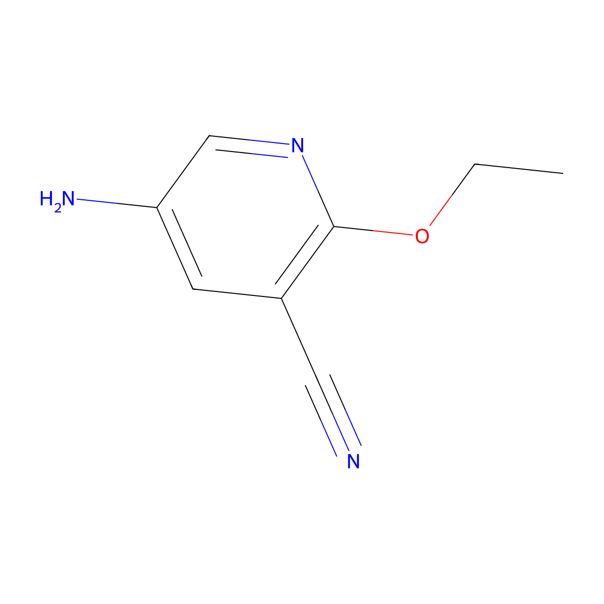 5-Amino-2-ethoxypyridine-3-carbonitrile molecular structure, CAS 1184148-75-1