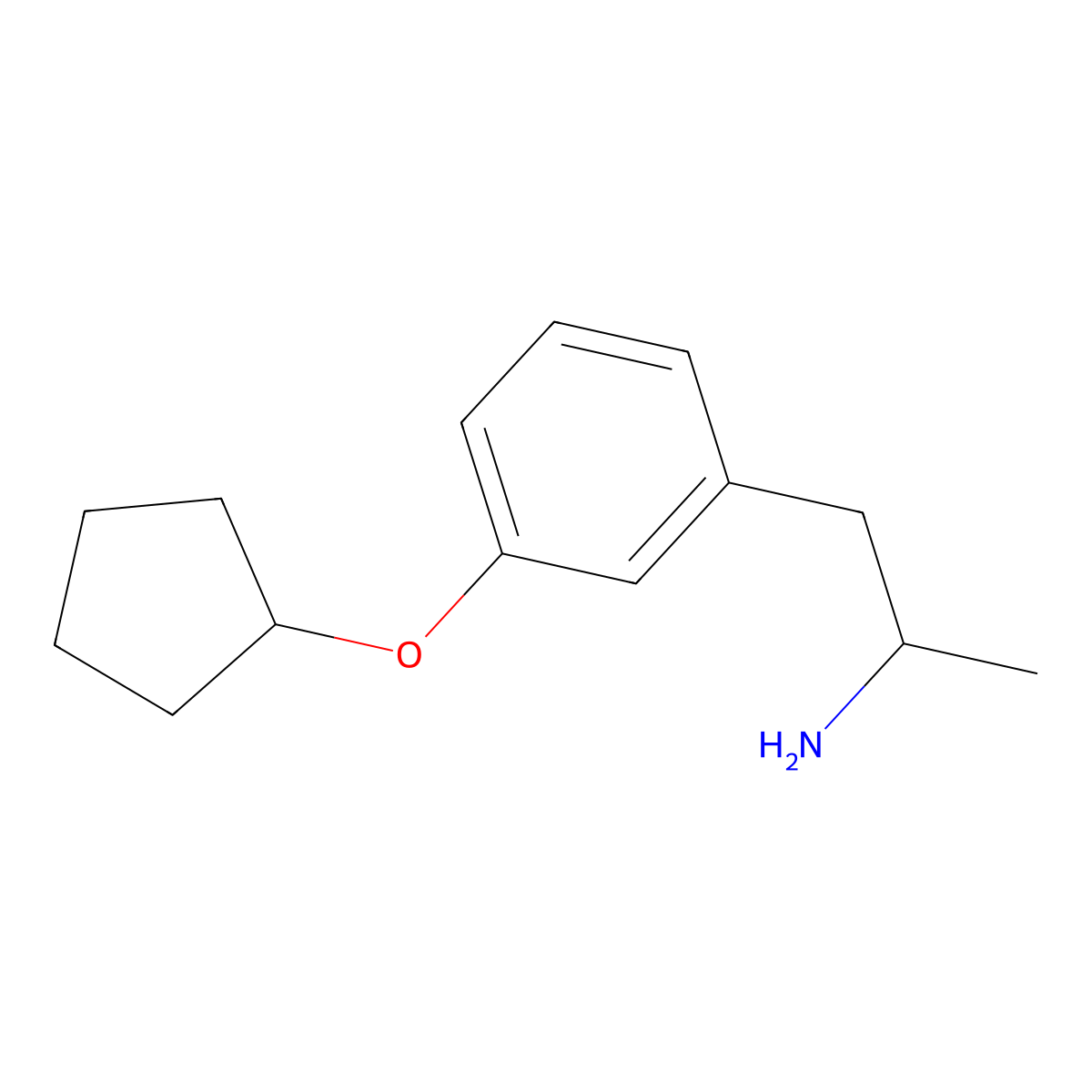 1-[3-(Cyclopentyloxy)phenyl]propan-2-amine molecular structure, CAS 1184156-46-4