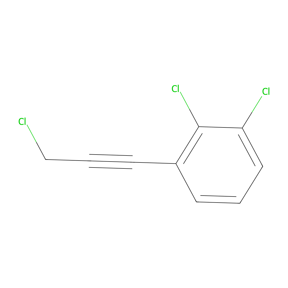 1,2-Dichloro-3-(3-chloroprop-1-yn-1-yl)benzene molecular structure, CAS 1184162-02-4