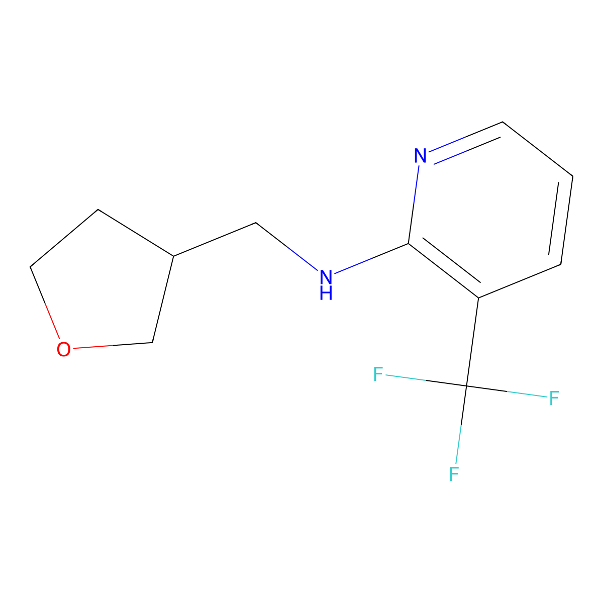 N-[(oxolan-3-yl)methyl]-3-(trifluoromethyl)pyridin-2-amine molecular structure, CAS 1184165-87-4