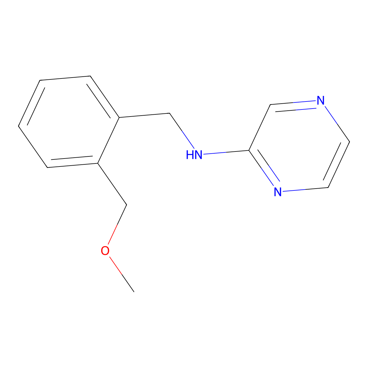 n-(2-(Methoxymethyl)benzyl)pyrazin-2-amine molecular structure, CAS 1184167-38-1