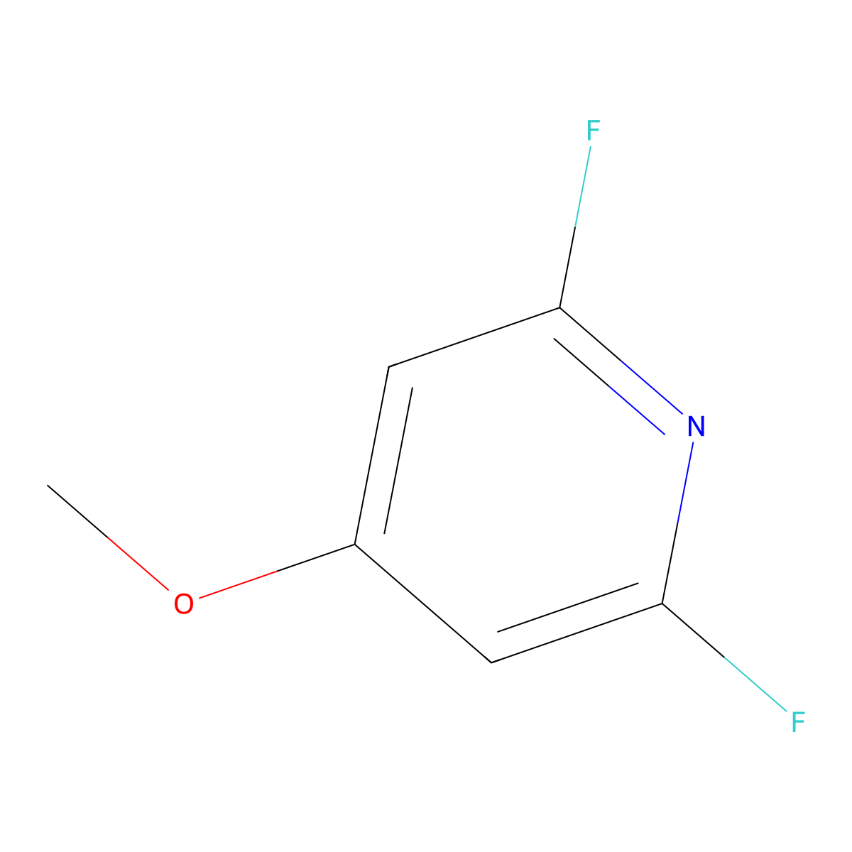 2,6-Difluoro-4-methoxypyridine molecular structure, CAS 1184172-35-7