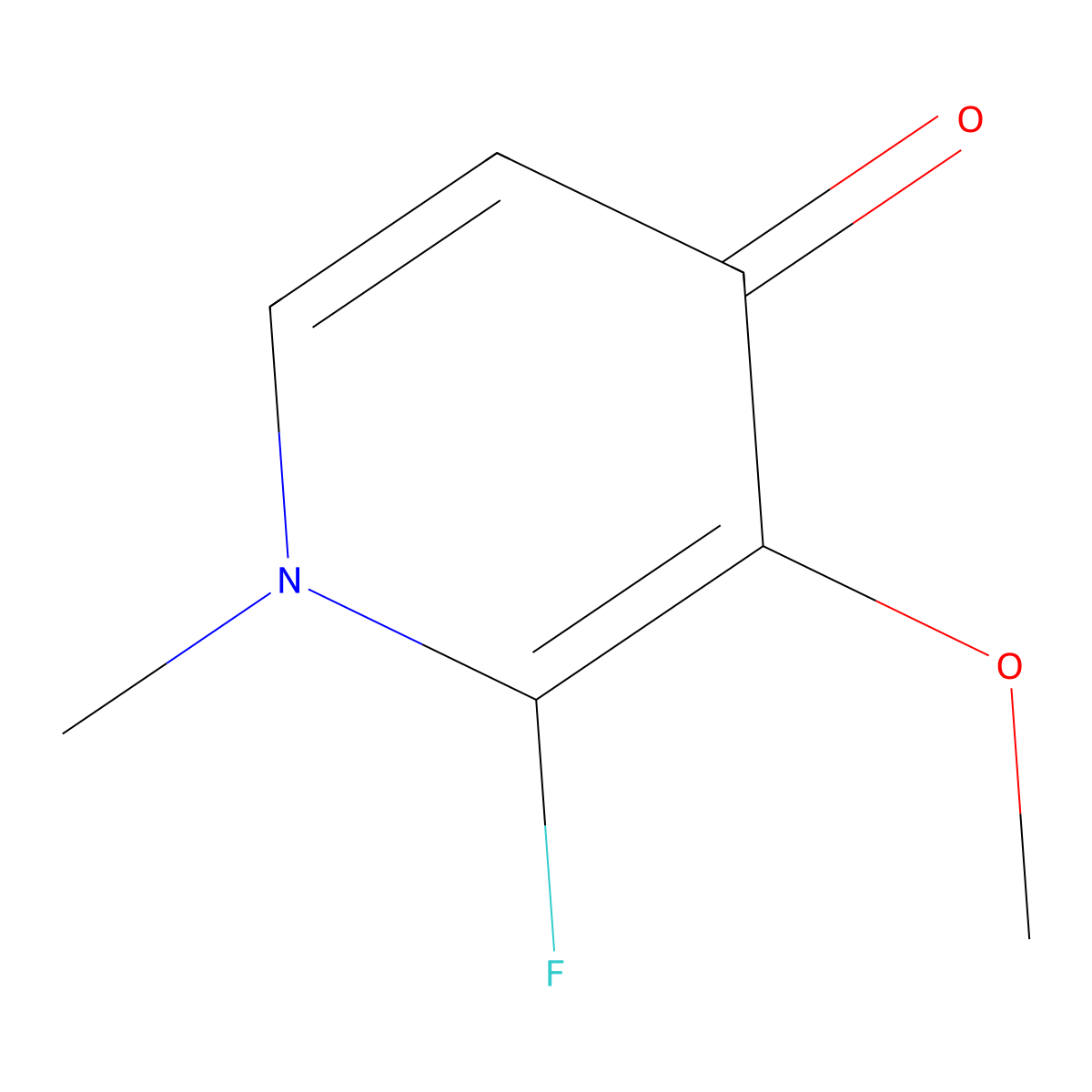 2-Fluoro-3-methoxy-1-methyl-4(1H)-pyridinone molecular structure, CAS 1184172-39-1