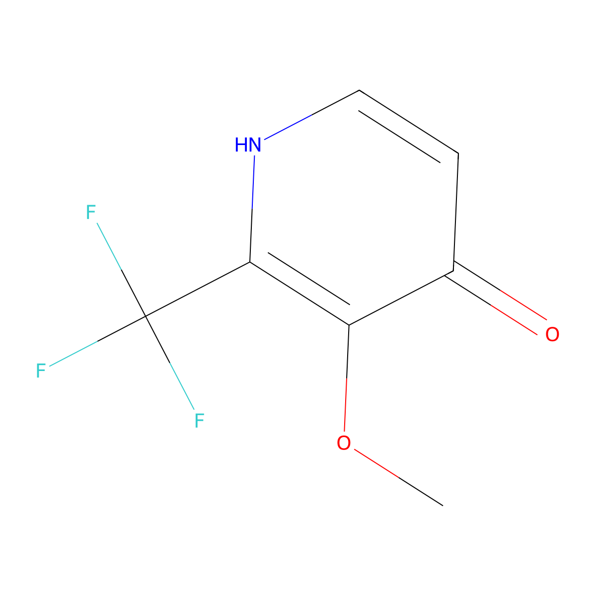 4-Hydroxy-3-methoxy-2-(trifluoromethyl)pyridine molecular structure, CAS 1184172-42-6