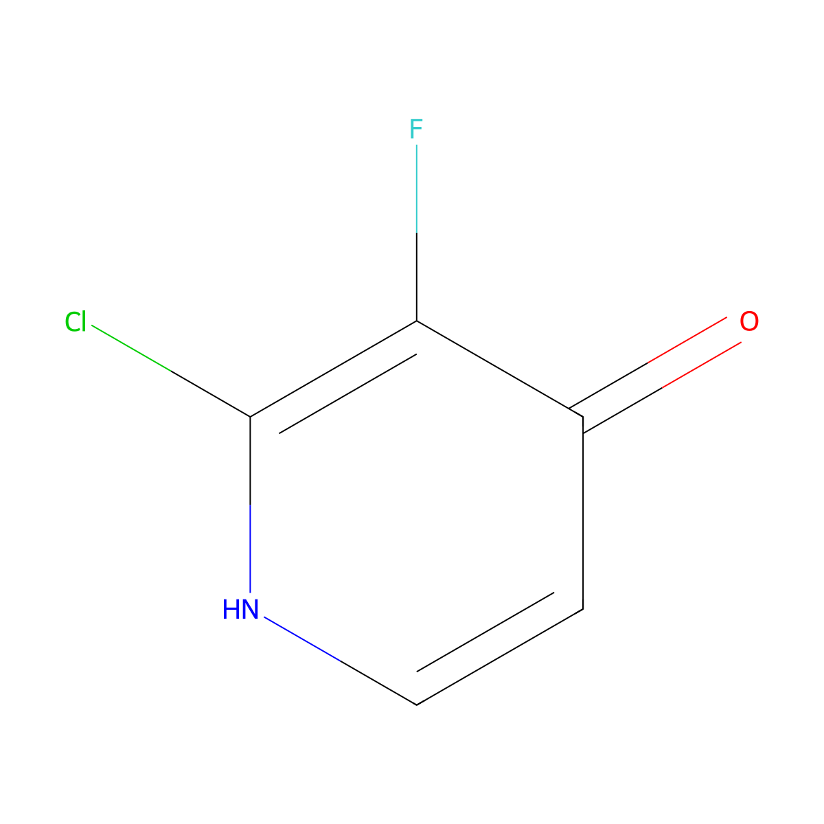 2-Chloro-3-fluoro-4-hydroxypyridine molecular structure, CAS 1184172-46-0