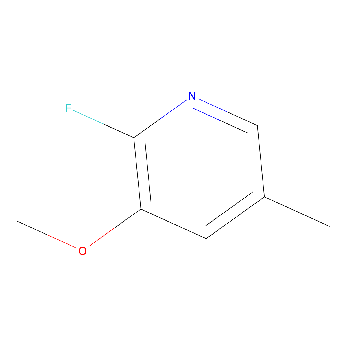 2-Fluoro-3-methoxy-5-methylpyridine molecular structure, CAS 1184172-54-0