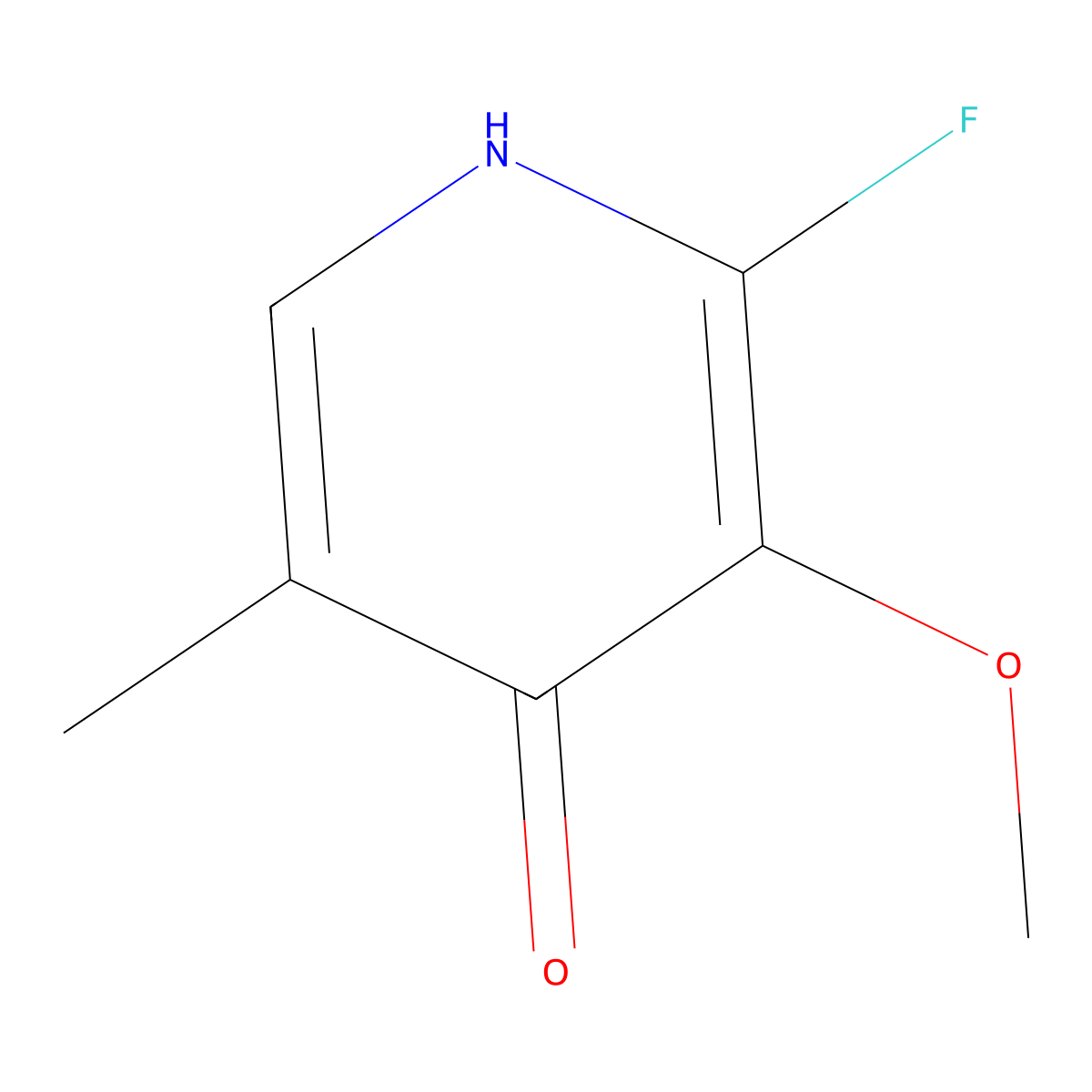 4-Pyridinol, 2-fluoro-3-methoxy-5-methyl- molecular structure, CAS 1184172-55-1