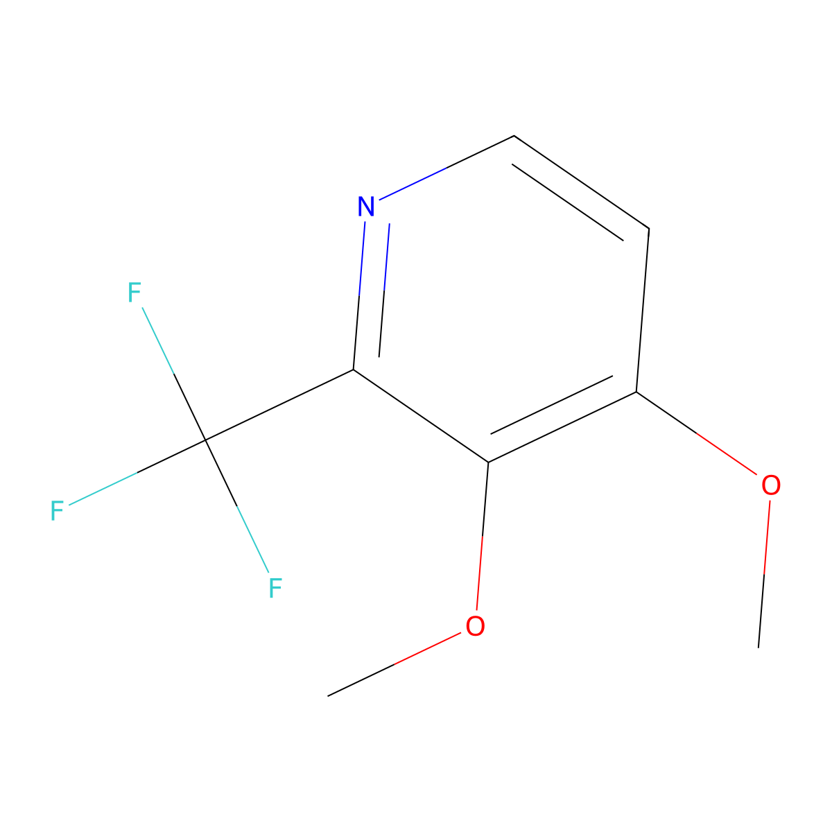 3,4-Dimethoxy-2-(trifluoromethyl)pyridine molecular structure, CAS 1184172-68-6