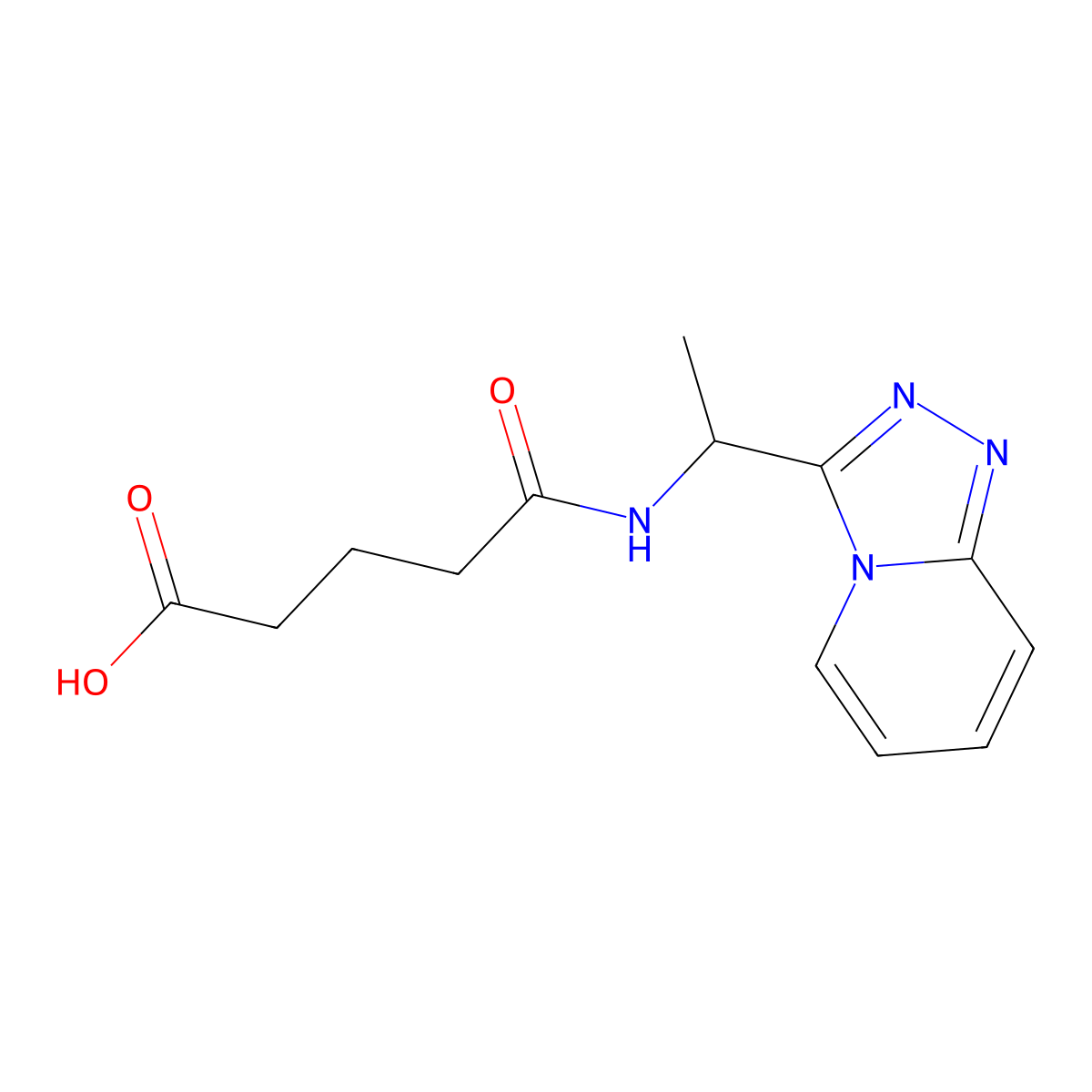 4-[(1-{[1,2,4]Triazolo[4,3-a]pyridin-3-yl}ethyl)carbamoyl]butanoic acid molecular structure, CAS 1184188-37-1