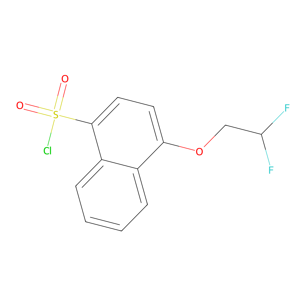 4-(2,2-Difluoroethoxy)naphthalene-1-sulfonyl chloride molecular structure, CAS 1184189-21-6