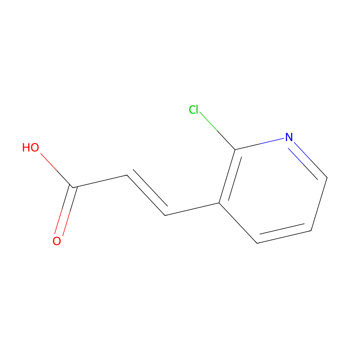 3-(2-Chloropyridin-3-yl)acrylic acid molecular structure, CAS 118419-93-5